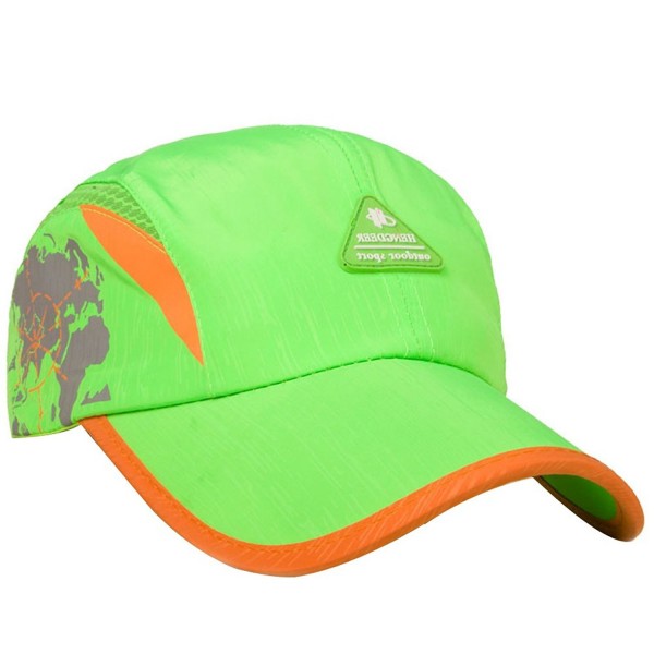 Mens Golf Baseball Race Running Summer Mesh Tennis Ball Quick Dry Hat Cap Visor - Green - CH12HAS8I6D