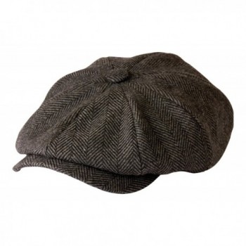 'Shelby' newsboy Grey Herringbone Cap - C611RZU1CA1