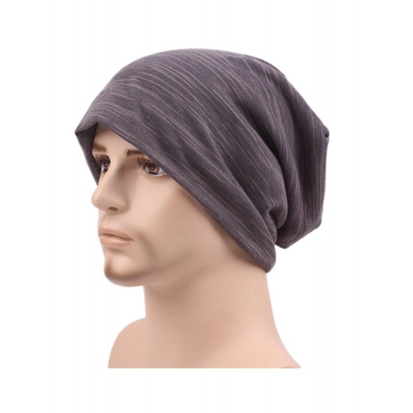 Unisex Winter Lightweight Stretch Beanie Chemo Cap Hats for Hairloss - Gray - C1186LI95SE