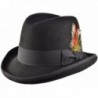 Black Wool Felt Classic Homburg Godfather / Churchill Hat in 4 Sizes - CL1855I7UTL