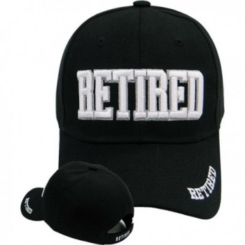 Retired Baseball Cap Fun Black White Hat for Retirees Dads Boss Co-Workers Party - CX12JBKEF25