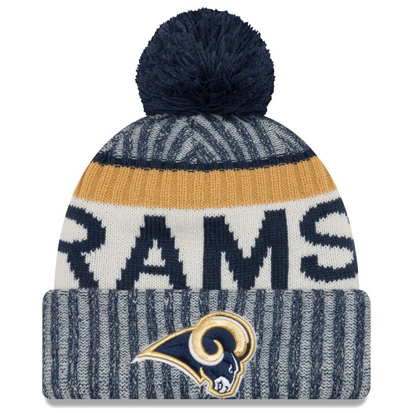 New Era Los Angeles Rams NFL Sideline On Field 2017 Sport Knit Beanie Beany - C712O5W4L74