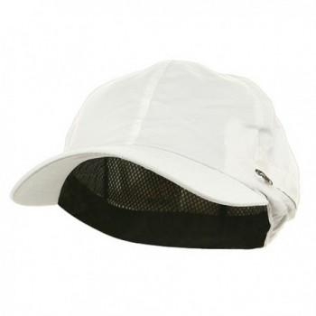 Zippered Flap Caps - White - CZ111C6IIJX