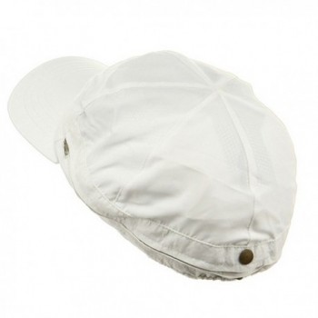 MG Zippered Flap Caps White OSFM