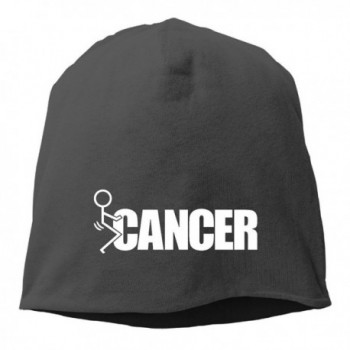 Fuck Cancer Unisex Toboggan Knit Hat Warm Hat Skull Cap. - Black - CQ187ESSG7A