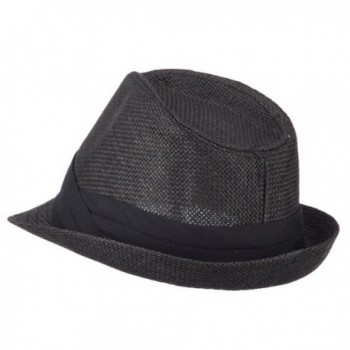 Mens Paper Fedora Hat Pinched