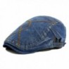 Qunson Denim Ivy Gatsby Cabbie Newsboy Cap Hat for Men - Blue - CS12FKT725N