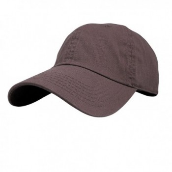 USBingoshop Men Women Unisex Plain Color Baseball Cap Hat 100% Cotton Adjustable Size - 18-dark Brown - CS182YEYAAZ