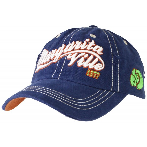 Margaritaville Men's 3D Embroidery Hat - Midnight Blue - CC11CTPWEZZ