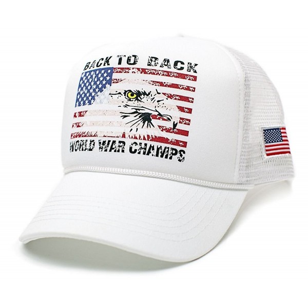 Eagle Back To Back World War Champs Unisex-Adult Trucker Hat -One-Size - White/white - CV12GU2IF3R