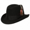 Levine Hat 9th Street Charles Firm Felt Homburg Godfather Hat 100% Wool - CJ187DWYZ4X