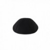Classic Black Kippah -Lightweight- Breathable Polyester Jewish Yarmulke by Ahead - Black Terylene - C4185RY3AKU