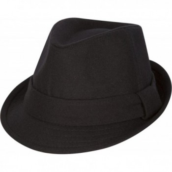 Sakkas Original Unisex Structured Wool Fedora Hat - Black - C41177TL265