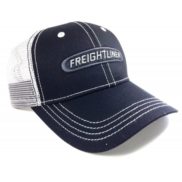 Black & Grey Freightliner Trucks Mesh Trucker Snapback - CM183K2ACEQ