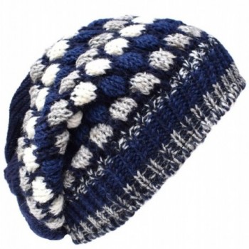 Little Kathmandu Woolen Knitted Fleece Lined Multicoloured Beanie Hats - W - CB12O7VV7TB