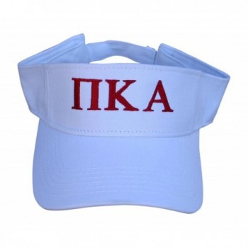 Mega Greek Mens Pi Kappa Alpha Visor - White - CH12DLULGTB