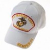 USMC Marine Corps Baseball Cap with Emblem- Semper Fi and Motto -Exclusive Caps - White - CA185R4AXN4