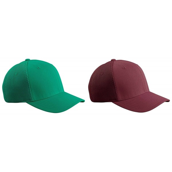 Flexfit 6533 Ultrafibre & Airmesh Fitted Cap- Set of Green / Maroon Sets - Small/Medium - CD127PCP8BX