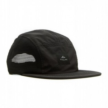 Tillak Wallowa Trail Hat- a Lightweight Nylon and Mesh 5 Panel Black Cap - CK1822T3MWO