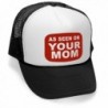 Megashirtz - As seen on your mom - Vintage Style Trucker Hat Retro Mesh Cap - Black - C011K7JN3WD
