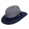 Two Tone Herringbone Panama Hat in Men's Fedoras