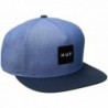 HUF Men's Chambray Box Logo Snapback - Navy - C812MA3RET6