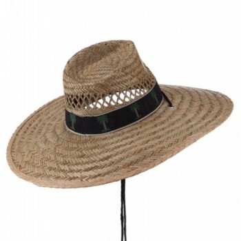 Designed Band Wide Brim Straw in Men's Sun Hats