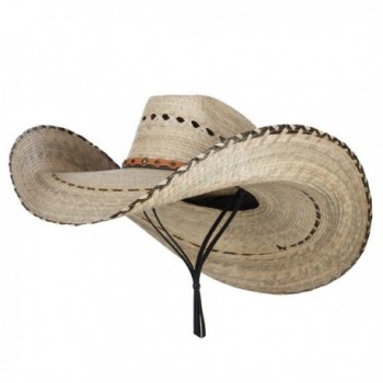 Mexican Style Wide Brim Straw Hat - Natural - CL12FV92YGJ