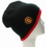 Manchester United Winter Beanie Soccer Futbol Knit Hat Cap - Cuffless Black Red - C311QKCAP5X