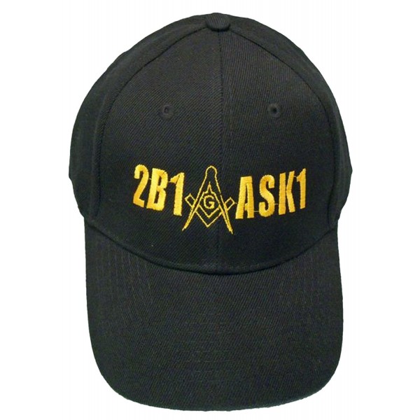 2B1ASK1 Mason Baseball Cap 2B1 ASK1 Freemason Black Hat Mens - C611YGG3PR1