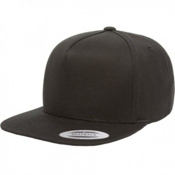 5 Panel Flexfit Classic Snapback Cap - Many Colors Available - Black - CO11H5HM713