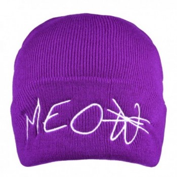Watch Beanie Winter Hat Visors Cashmere Knit Cap Cotton Skull Hat For Men Women - Purple - CL186DDZZ4W