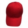 Baseball Cap Blank Solid Color Velcro Closure Adjustable Plain Hat (All Color) - Red - C512IR0LHY9