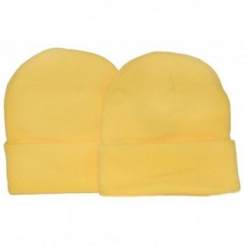 Great Deals! 2 Pack Knit Beanies / Neon Yellow - CP110OWX52V