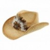 Cowboy Feathered Ranch Hat - Straw - CP11UE8FOWJ