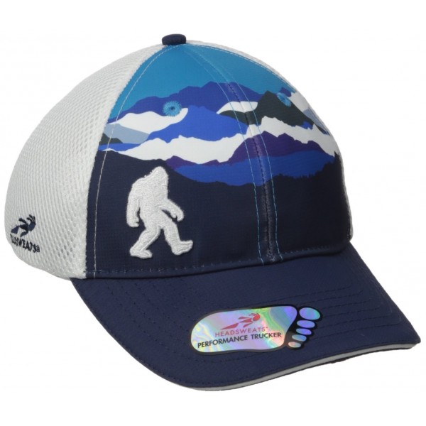 Headsweats Cotton Trucker Hat - Sublimated Bigfoot Mountains - CU12FY6PXHB