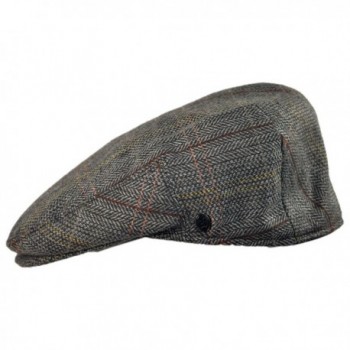 Jaxon Tweed Small Brown Grey in Men's Newsboy Caps