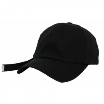 Unisex Long Tail Strapback Womens Mens Baseball Cap Adjustable Size K-Pop Hip Hop Hat Trucker (Black) - CT182EA2ESU