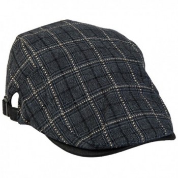 moonsix newsboy Hats For Men-Plain Stripe Beret Cabbie Driving Gatsby Flat Cap-Style 6 Grey(Cotton) - CL12JTPFU7B