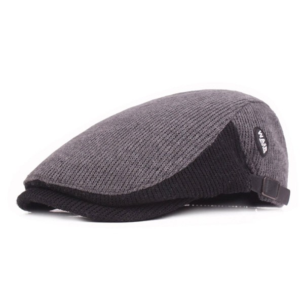 ZLSLZ Mens Knitted Flat Ivy Newsboy Cabbie Gatsby Painter Beret Golf Hats Caps - Grey - CX186LGLZOE