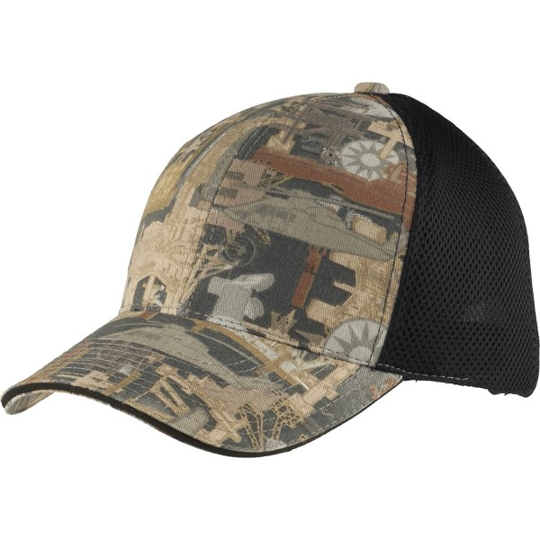 Joe's USA - Realtree Adjustable Camo Camouflage Cap Hat with Air Mesh Back - Oilfield Camo/ Black Mesh - CO11SYY1X2F