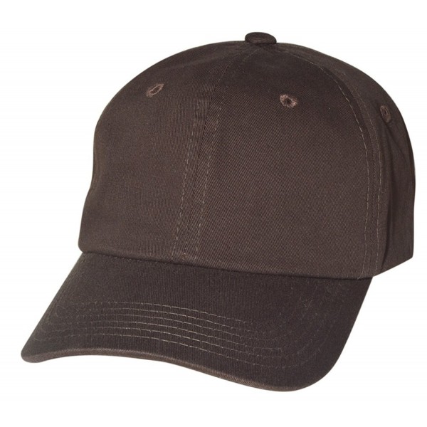 QML Cotton Plain Baseball Daddy Cap Adjustable Hat ( 2 TYPES-33 COLORS ) - Dark Brown2 - C812GVAWGP5