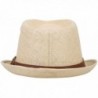 Hemantal Womens Structured Leather Natural in Men's Fedoras