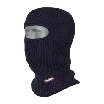 Refrigiwear Double Layer Acrylic Knit Open Hole Balaclava Face Mask- One Size Fits All - Navy - CA11Q3Z3IK7
