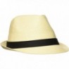 Levi's Men's Straw Fedora with Twill Band - Natural - CG12HMCDGU1