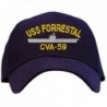 USS Forrestal CVA-59 Embroidered Baseball Cap - Navy - C311FQS4Y2N