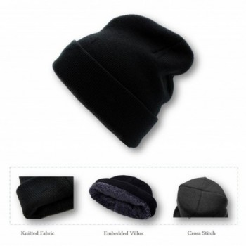 Winter Beanie Thermal Fleece Lined in Men's Skullies & Beanies