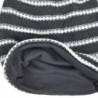 VECRY Slouchy Beanie Crochet Stripe Grey in Men's Skullies & Beanies
