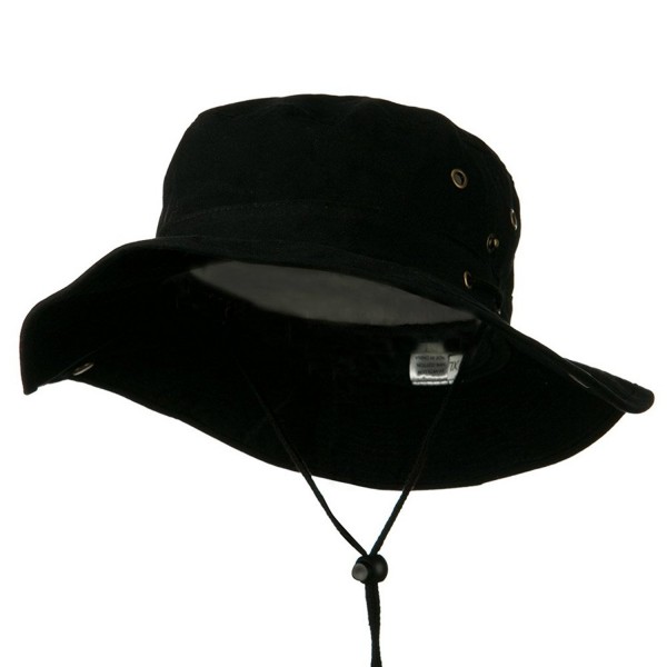 Extra Big Size Brushed Twill Aussie Hats - Black (For Big Head) - CH11BKZVKJB