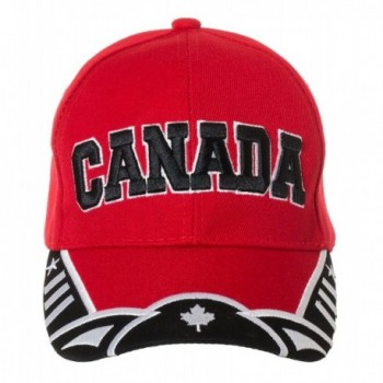 Artisan Owl Canada Red and White National Pride Hat - 100% Acrylic Embroidered Cap - CR1824TTRLY